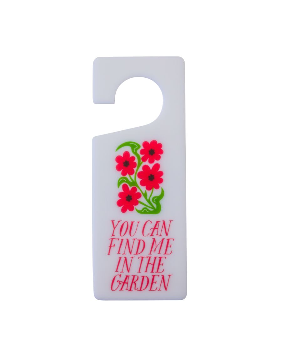 Acrylic Door Hanger, In The Garden