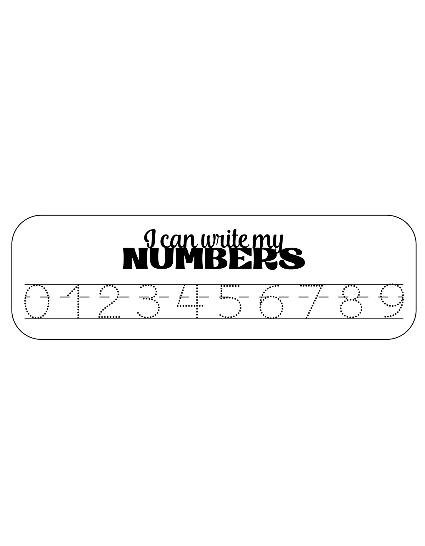 Trace My Numbers Board