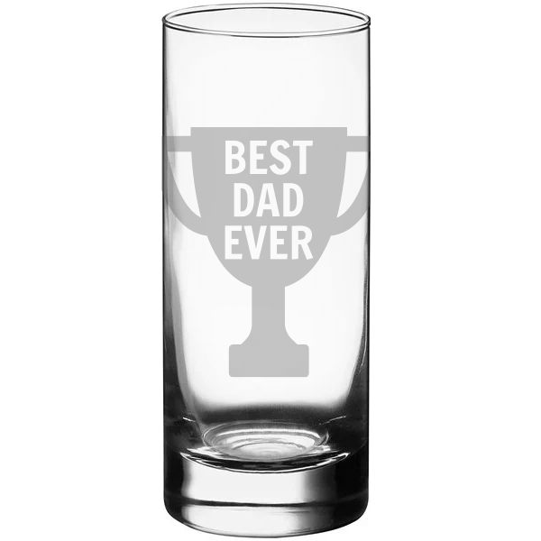 Best Dad Ever Engraved Glassware