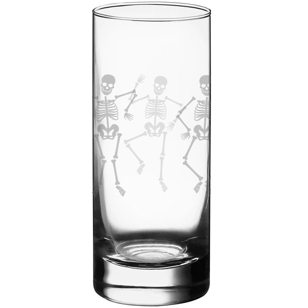 Dancing Skeleton Engraved Glassware