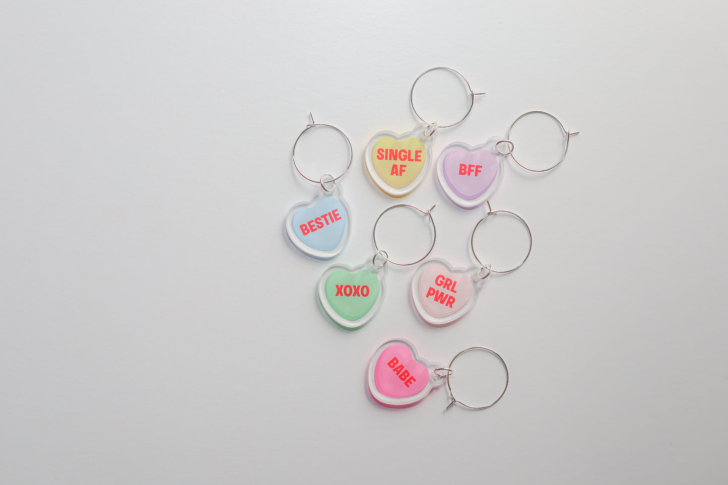 Candy Hearts Acrylic Drink Collection