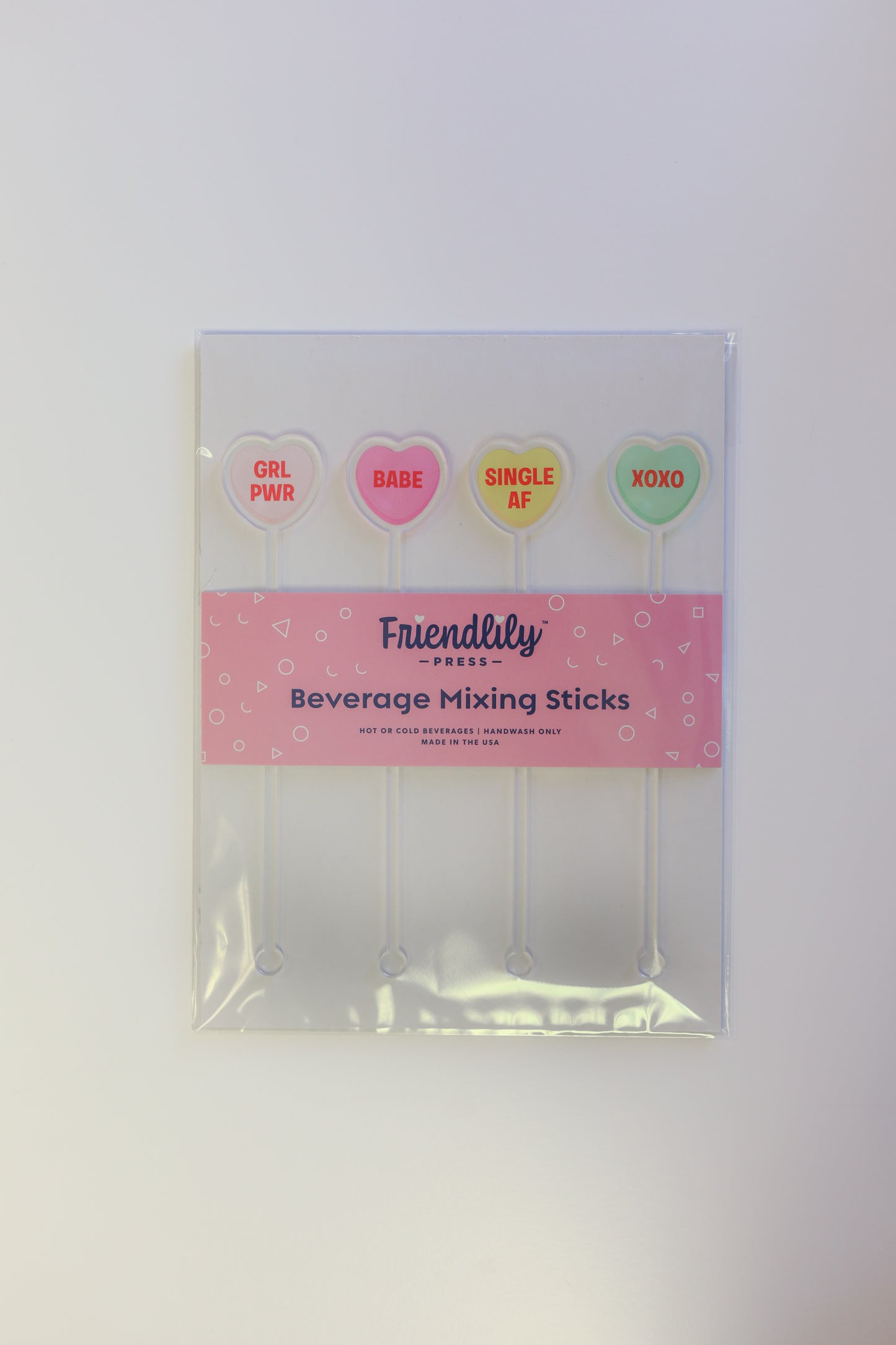 Candy Hearts Acrylic Drink Collection