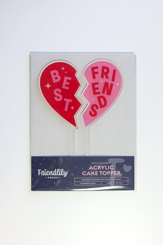 Acrylic Cake Topper, Galentine's BFF's