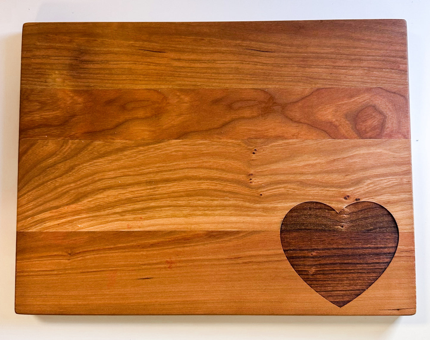 Cherry Wood Cutting Board, Heart