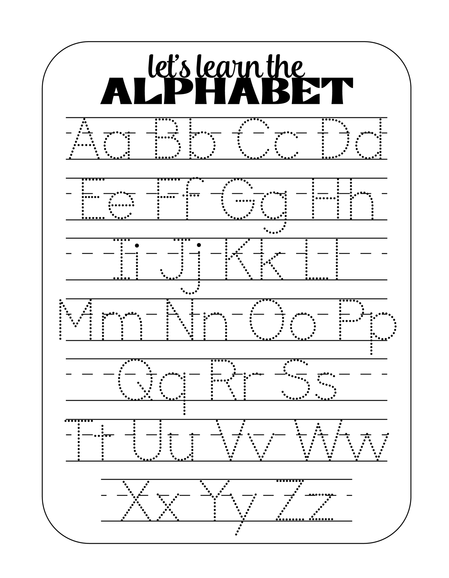 Trace the Alphabet Board