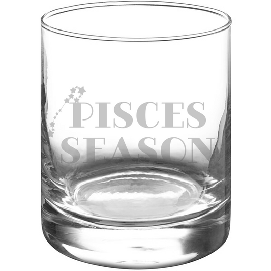 Pisces Season Engraved Glassware